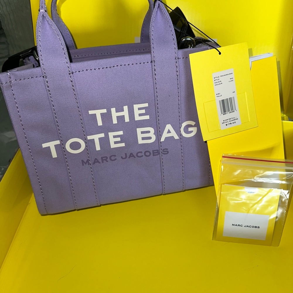 Marc Jacobs Lilac Canvas 'The Tote Bag' Mini Tote